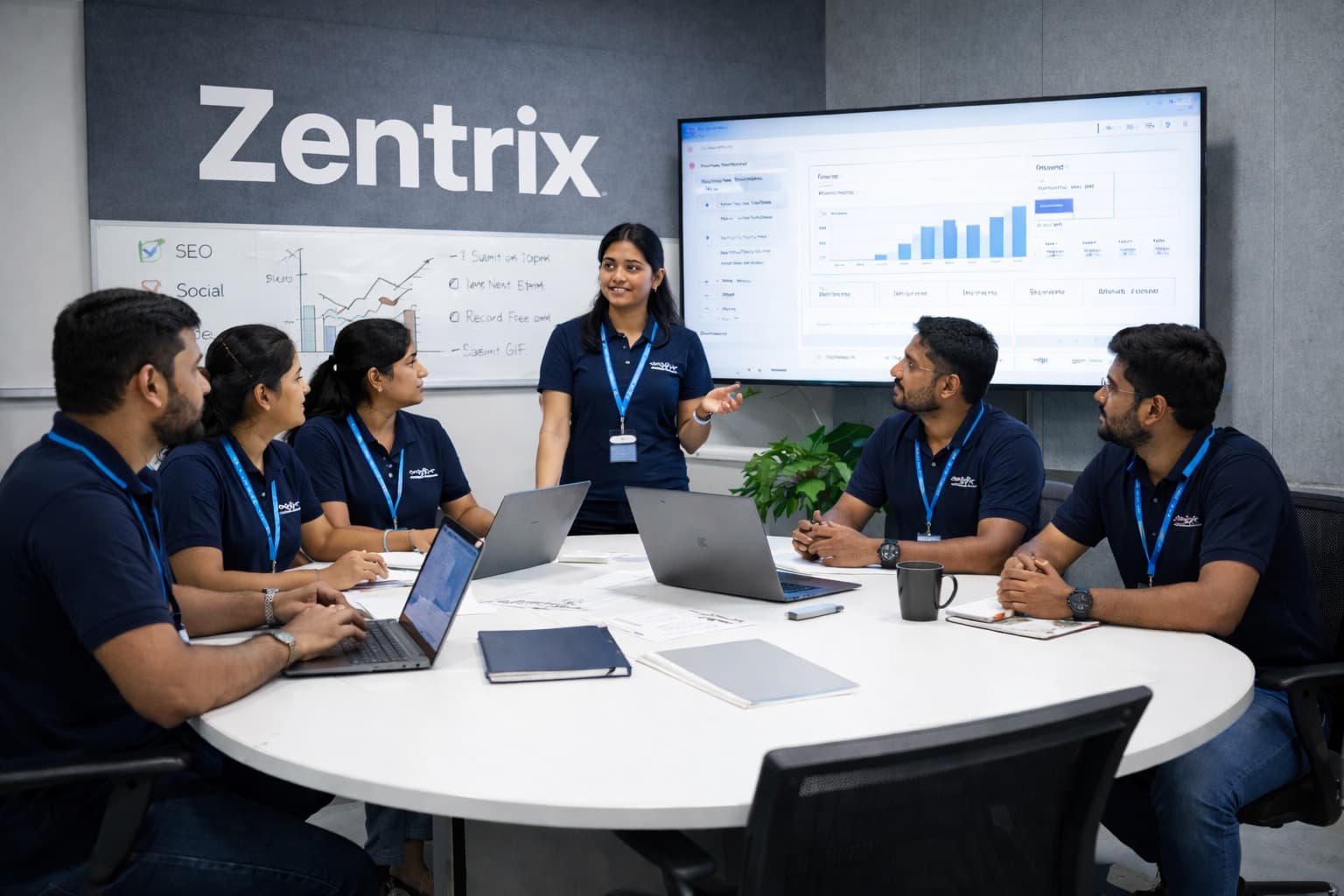 Zentrix Digital Marketing expert team working on growth strategies