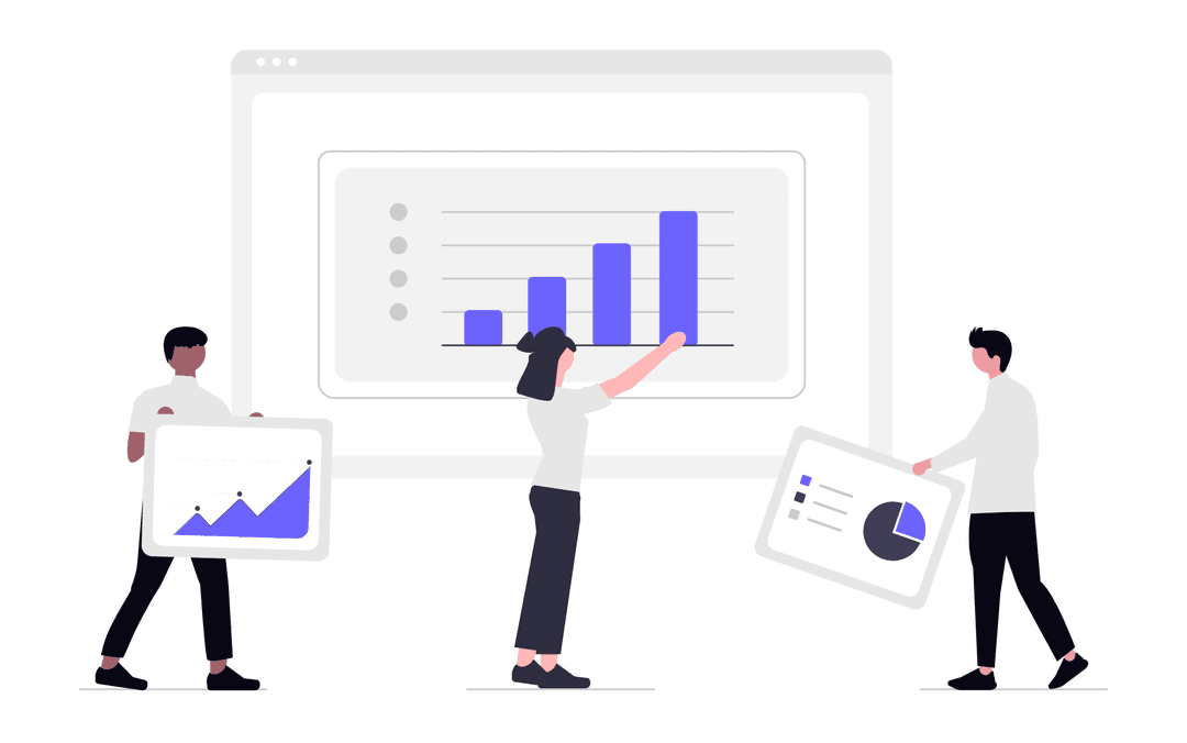Digital marketing growth illustration